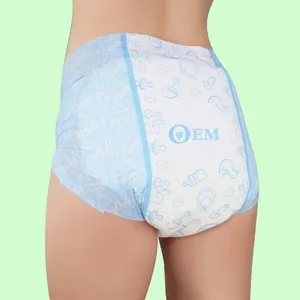 China manufacturer adult diaper High Quality ABDL Cute Printed Underwear Super Thick Adult Diaperfor Older People