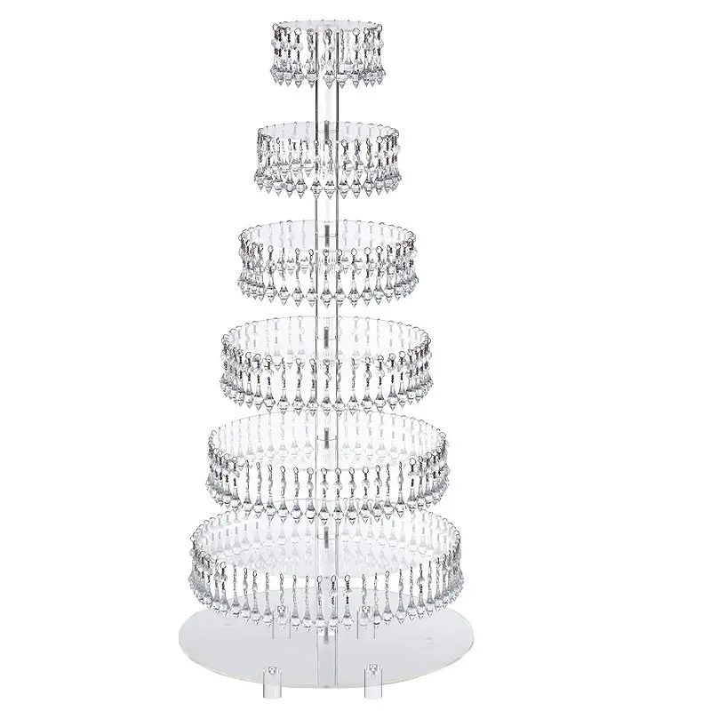 Großhandel Cupcake-Ständer mit licht klarem Acryl-Cake-Pop-Ständer mit Kristall-Cupcake-Display halter