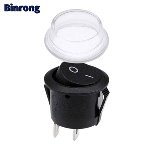 Sakelar Nyala/Mati KCD1-105 Kedap Air Bulat 20Mm dengan Penutup Sakelar Sakelar Sakelar Rocker - Product Image 1