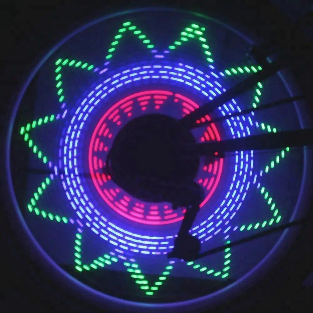 new design colorful 32 led patterns bike light wheel spoke led light