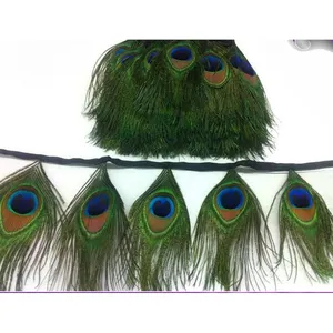 Pluma de pavo real trim disfraces plumas de pavo real para los vestidos de noche