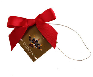 Pendure <span class=keywords><strong>Tag</strong></span> Vermelho Pré Feito Cetim Elástico Embalagem Cetim Fita Bow com Stretch Loop/venda quente Fita Flor para Jar - Product Image 1