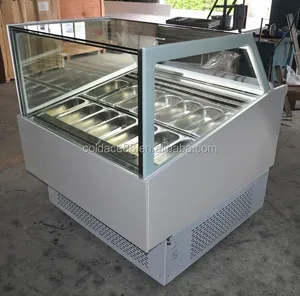 Square ice cream popsicle display freezer with acrylic popsicle display tray