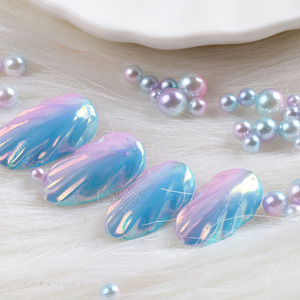 Nouveauté <span class=keywords><strong>Poudre</strong></span> à ongles <span class=keywords><strong>effet</strong></span> miroir Aurora néon Pigment nacré <span class=keywords><strong>effet</strong></span> coquille de sirène pour vernis à ongles gel - Product Image 3