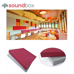 structure micropore laine de fiber de verre Tissu Acoustique Panneau Mural D'absorption Acoustique facile à installer - Product Image 5