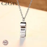 CZCITY-Colgante de Plata de Ley 925 con forma de silbato, joyería personalizada