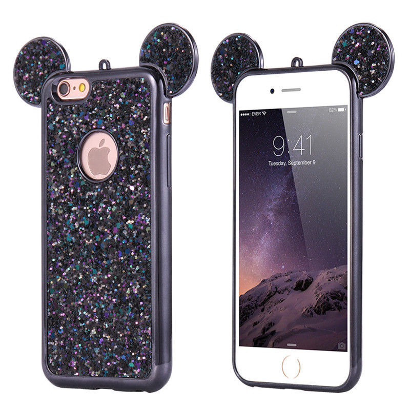 QLTYPRI Glitzer-Handyhülle Für IPhone 7 Plus/8 Plus – Mit Kartenfach, Handschlaufe & Herz-Diamant