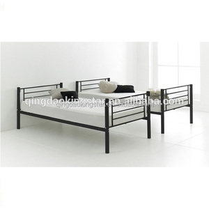 Легкая раздельная черная металлическая двухъярусная кровать - Product Image 1