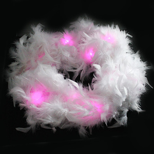 <span class=keywords><strong>Bar</strong></span> fiesta evento proveedor de luz Led blanco <span class=keywords><strong>Boa</strong></span> de plumas para dama de honor de boda - Product Image 2