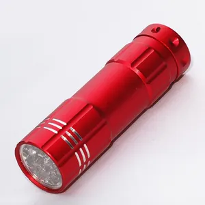 Factory 9 led purple light flashlight uv, ultraviolet torch