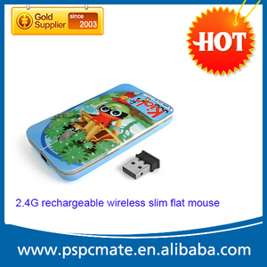 2.4 Ghz Không Dây USB <span class=keywords><strong>Slim</strong></span> DẪN Chuột với Light Up Logo, Phẳng Mỏng Chuột Không Dây Chuột Quang - Product Image 2