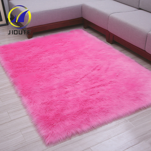 Alfombra de felpa Rosa Faux Fur alfombra para dormitorio - Product Image 5