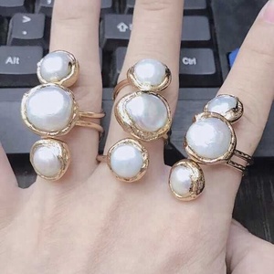 ¡LS-J251 hermosa! Anillo de perlas de moda de piedras preciosas anillo de chapado en oro - Product Image 1