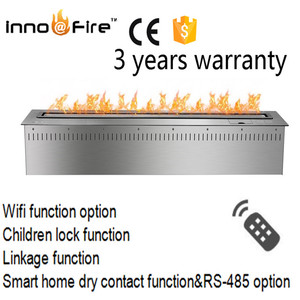 C inno feu 48 pouces argent ou noir en acier inoxydable télécommande intelligente automatique cheminée bio éthanol - Product Image 2