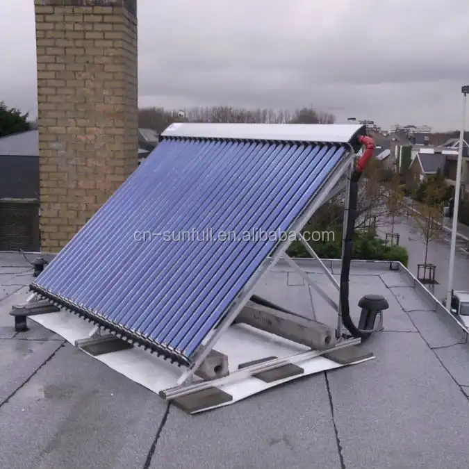 Flache Dach Montiert, Haus Heat Pipe Vakuum Röhre Solar Heißer Wasser Collector