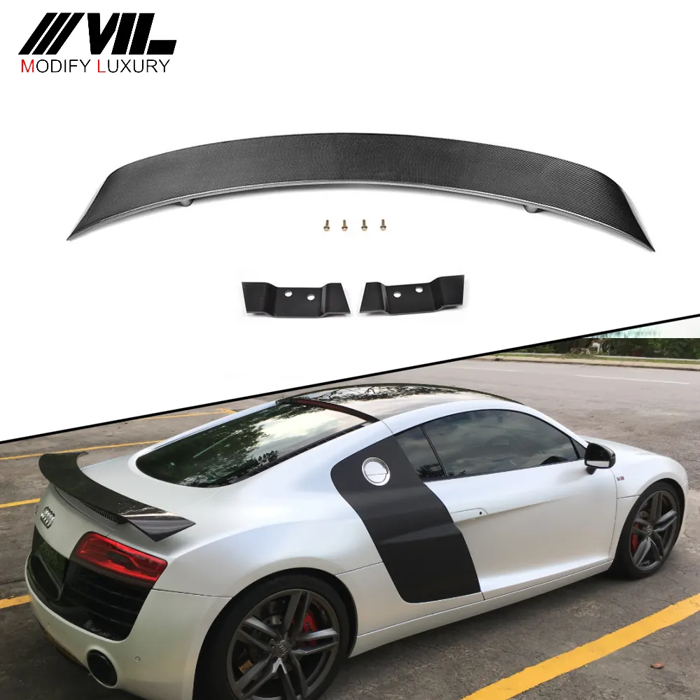 Carbon Fiber Rear Wing Spoiler for Audi R8 V8 V10