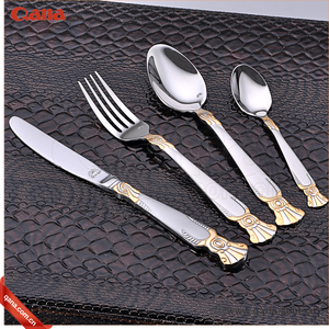 Ensemble de couverts QANA Factory Wholesale OEM, finition miroir, ensemble de vaisselle, couteau, fourchette, cuillère, couverts en acier inoxydable, spatule, pinces - Product Image 4