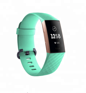 Pulsera de TPU con patrón de diamante para <span class=keywords><strong>Fitbit</strong></span> Charge 3, accesorios para reloj inteligente para hombres y mujeres con reemplazo de correa de plástico - Product Image 1