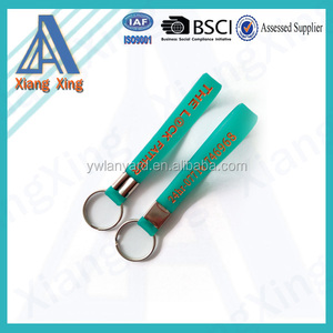 실리콘 손목밴드 키링 맞춤형 로고 3D 고무 실리콘 루프 손목 스트랩 키체인 - Product Image 4