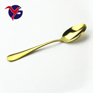 Jieyang Factory antique gold plated dinner table ware serving spoons set small coffee spoon