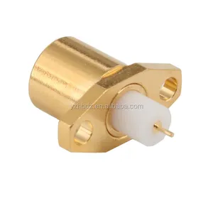 Brida BMA, conector hembra, 2 agujeros, montaje en Panel, conector RF recto