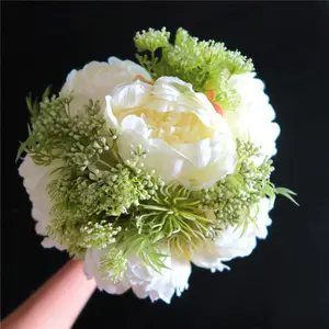 Fashion color 27cm rose wedding flower bouquet