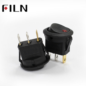 FILN Mini Round KCD1 10A 250V Đỏ Xanh Vàng Được Chiếu Sáng Công Tắc Bật Tắt SPDT Rocker Có Chân - Product Image 5