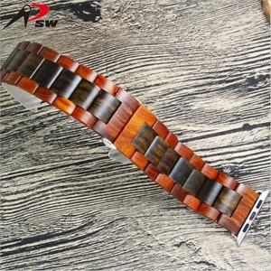 Bracelet de luxe en bois pour montre P P l <span class=keywords><strong>E</strong></span> en bois véritable pour I <span class=keywords><strong>Watch</strong></span> Oem 42mm /38mm - Product Image 5