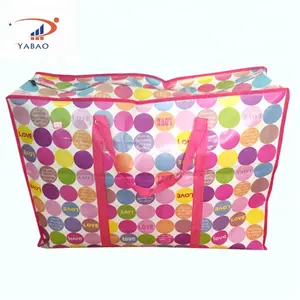 80cm קידום מכירות גדול pp לא ארוג למינציה tote תיק רוכסן 25kg