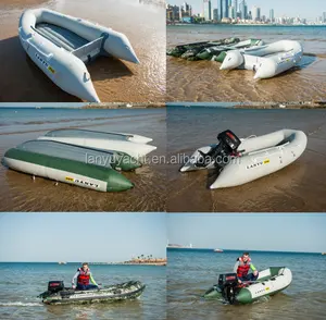 (CE) 3.6m 适用于 6 人 pvc 充气渔船充气铝橡胶划艇马达与充气船