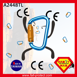 คาราไบเนอร์อลูมิเนียมสำหรับปีนเขาแบบล็อคเกลียว 22KN ได้รับการรับรองมาตรฐาน CE สำหรับกิจกรรมกลางแจ้ง มาตรฐาน EU - Product Image 2
