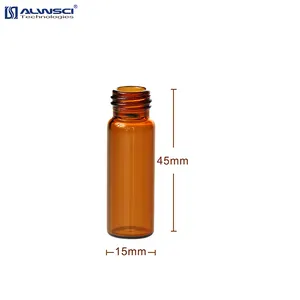 ALWSCI 4ml כרומטוגרפיה בקבוקון 15*45mm בורג ענבר זכוכית בקבוקון