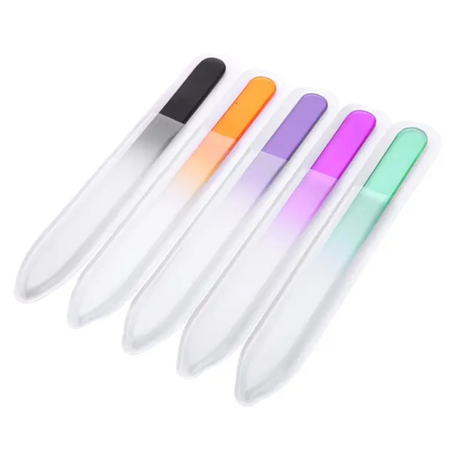 Fashion Design Custom Printed Colorful Double Side Nail File Glass、Crystal Nail File