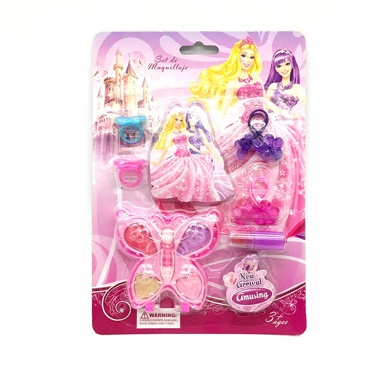 Модные домашние детские ролевые игры принцесса макияж набор бытовой макияж пластиковая косметическая игрушка для детей