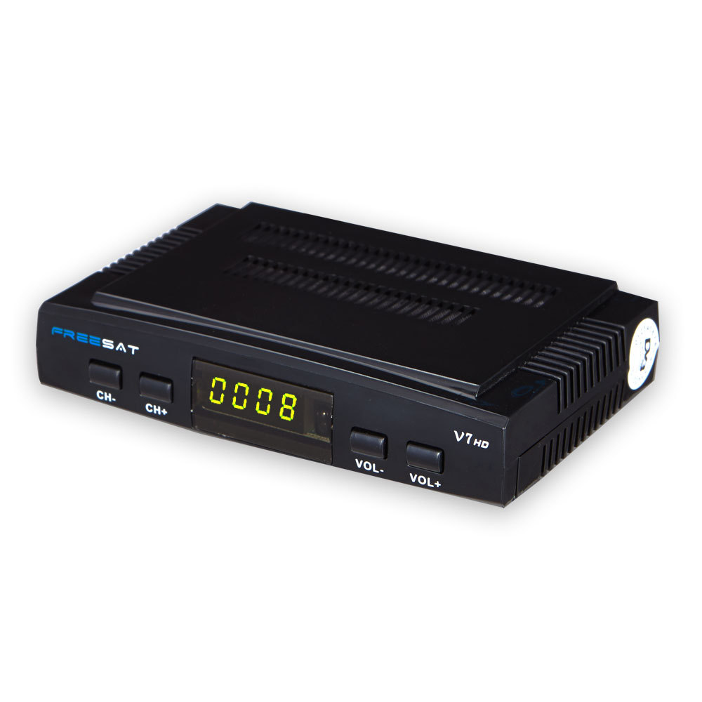 Freesat V7 DVB-S2 HD free to air set top box Soutien biss key powervu cccam newcam livraison porno vidéo