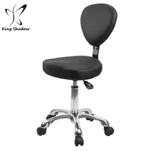 High quality hair salon master stool rolling nail bar stools beauty salon stool with backrest