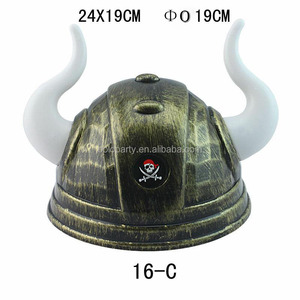 Topi Setan Helm <span class=keywords><strong>Viking</strong></span> dengan Tanduk Pesta Karnaval Dewasa Plastik Custom - Product Image 5