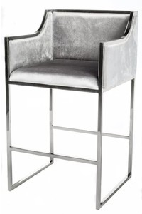 <span class=keywords><strong>Tabouret</strong></span> haut en velours pour <span class=keywords><strong>table</strong></span> de <span class=keywords><strong>bar</strong></span>, en acier inoxydable, de luxe, livraison gratuite - Product Image 4