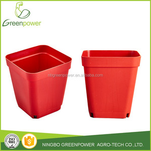 กระถางดอกไม้ทำสวนพลาสติกสีสันสดใสทรงสี่เหลี่ยมขนาดเล็ก - Product Image 5