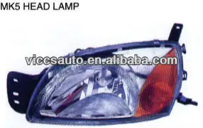 Ford Fiesta için MK5 otomatik araba kafa lambası