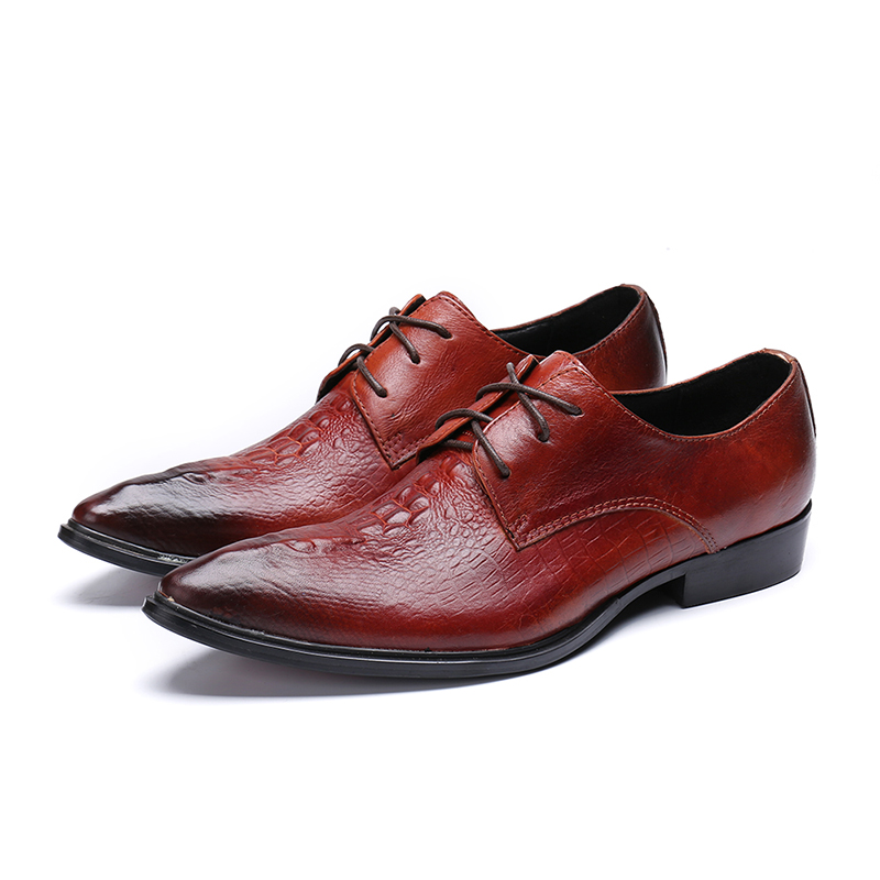 NA203 Red Shoes Formal - Italian Men's Wine Dress Oxfords