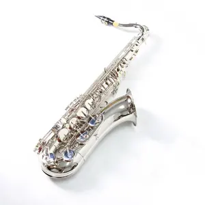Bb Messing Saxo Tenor Groothandel volledige voorraad tenorsaxofoon goede kwaliteit vernikkeld tenor sax met hoogwaardige case