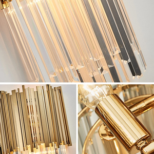 Lampada da <span class=keywords><strong>Parete</strong></span> Moderna a LED in Cristallo, Applique Dorata in Metallo per Camera da Letto e Corridoio, Illuminazione Decorativa - Product Image 5