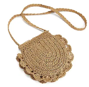 Женская Соломенная пляжная сумка-тоут из джутового полиэстера