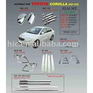 Aksesoris Krom, Cover Gagang Pintu, Cover Cermin untuk Corolla