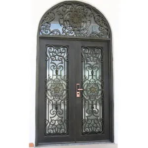 Chinese products European style exterior entry iron security doors for homes