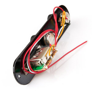 <span class=keywords><strong>Telecaster</strong></span> cargado 3-way Switch Placa de Control Tele guitarra, negro, 3Way1V1T BK - Product Image 4