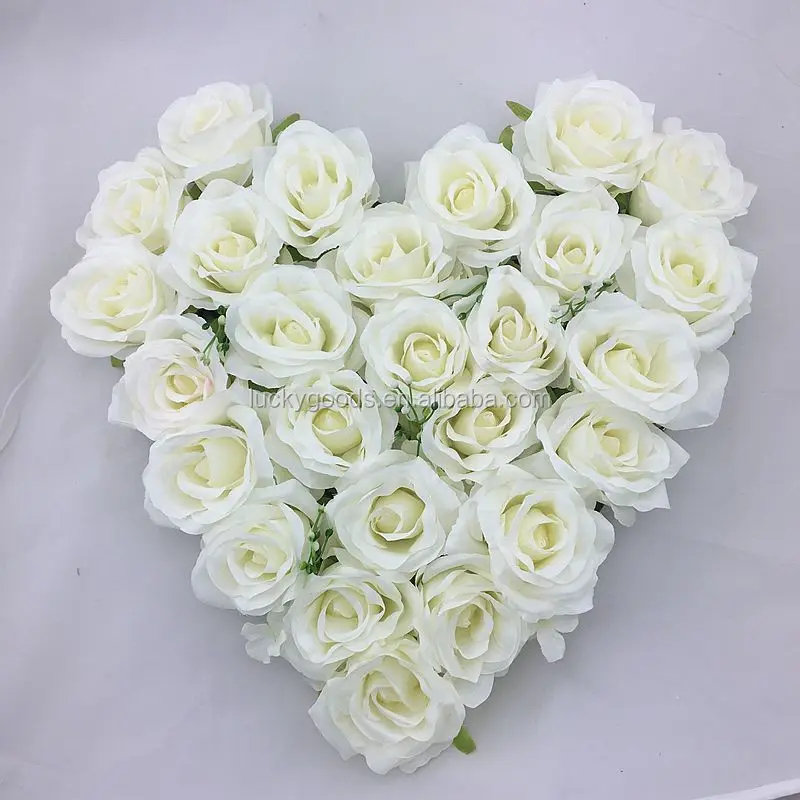 LFB227 wholesale cream white heart shape flower panel for wedding car decoration