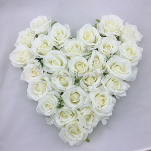 Panneau floral blanc en forme de cœur, <span class=keywords><strong>pour</strong></span> la <span class=keywords><strong>décoration</strong></span> de <span class=keywords><strong>voiture</strong></span> de <span class=keywords><strong>mariage</strong></span>, vente en gros lf227 - Product Image 1