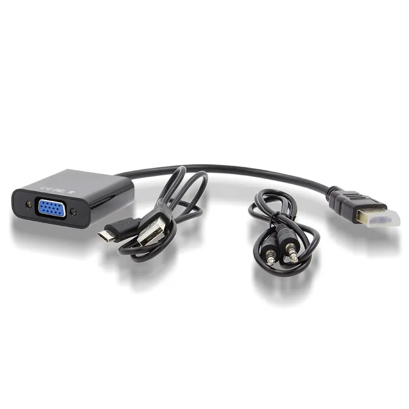 TESmart HDMI VGA Adaptor 1080P 5V USB HDMI Male To VGA Female Audio Video Converter Cable VGA To HDMI Adapter